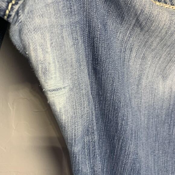 BKE Payton Jeans Womens 32 Long Blue Bootcut Distressed Denim Mid Rise Faded - Picture 7 of 8